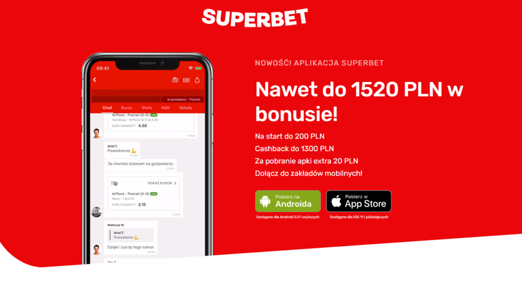 Superbet - bonus 1520 PLN z kodem promocyjnym 