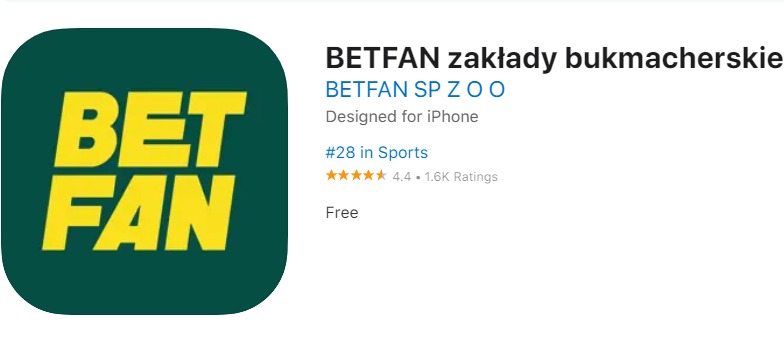 Betfan - ocena aplikacji w App Store