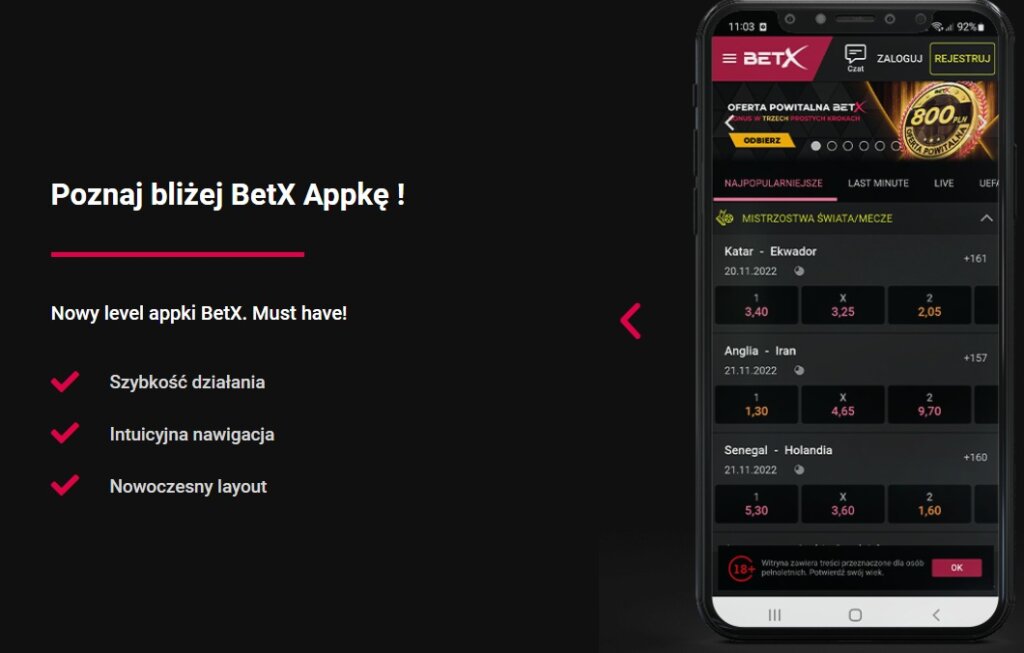 betx aplikacja mobilna
